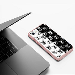 Чехол iPhone 7/8 матовый GENSHIN IMPACT XIAO MASK ГЕНШИН ИМПАКТ СЯО МАСКА, цвет: 3D-светло-розовый — фото 2
