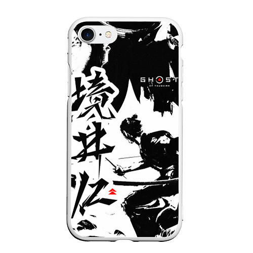 Чехол iPhone 7/8 матовый Ghost of Tsushima - Призрак Цусимы / 3D-Белый – фото 1