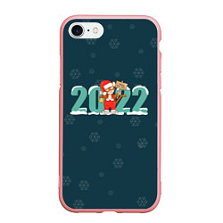 Чехол iPhone 7/8 матовый Новый год 2022 Год тигра, цвет: 3D-баблгам