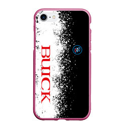 Чехол iPhone 7/8 матовый BUICK КРАСНОЕ ЛОГО ЦВЕТНАЯ ЭМБЛЕМА, цвет: 3D-малиновый