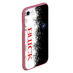 Чехол iPhone 7/8 матовый BUICK КРАСНОЕ ЛОГО ЦВЕТНАЯ ЭМБЛЕМА, цвет: 3D-малиновый — фото 2