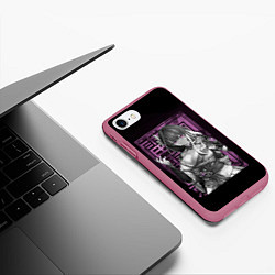 Чехол iPhone 7/8 матовый Сегун Райдэн Эи Bad girl, цвет: 3D-малиновый — фото 2