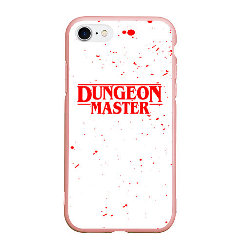 Чехол iPhone 7/8 матовый DUNGEON MASTER BLOOD ГАЧИМУЧИ БЕЛЫЙ / 3D-Светло-розовый – фото 1