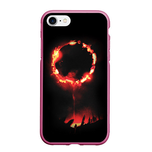 Чехол iPhone 7/8 матовый DARK SOULS PRAISE THE SUN / 3D-Малиновый – фото 1