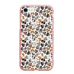Чехол iPhone 7/8 матовый Разные Породы собаки, цвет: 3D-светло-розовый