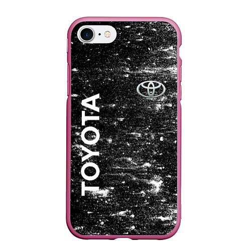 Чехол iPhone 7/8 матовый Toyota - Grang / 3D-Малиновый – фото 1