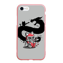 Чехол iPhone 7/8 матовый Кот рыцарь, цвет: 3D-баблгам