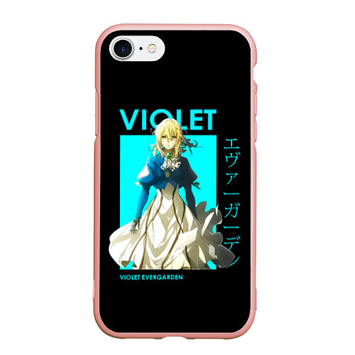 Чехол iPhone 7/8 матовый VIOLET - Violet Evergarden / 3D-Светло-розовый – фото 1