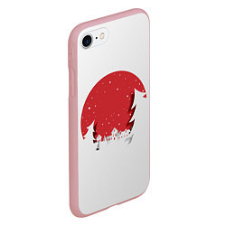 Чехол iPhone 7/8 матовый Снежные ёлочки, цвет: 3D-баблгам — фото 2