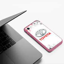 Чехол iPhone 7/8 матовый TOYOTA SAMURAI JAPAN AUTO, цвет: 3D-малиновый — фото 2