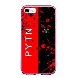Чехол iPhone 7/8 матовый Payton Moormeie брызги, цвет: 3D-малиновый