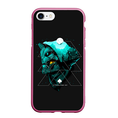 Чехол iPhone 7/8 матовый Cayde-6 art / 3D-Малиновый – фото 1