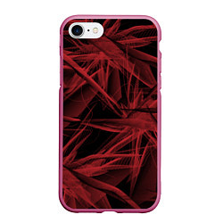 Чехол iPhone 7/8 матовый Красная абстракция цветы