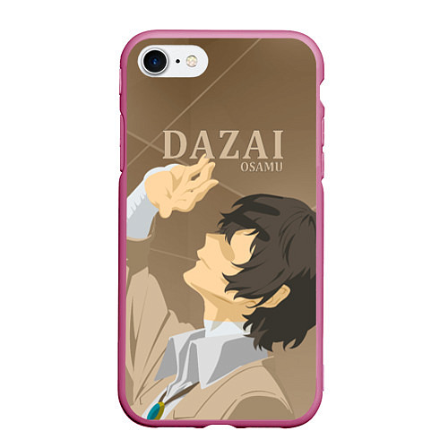 Чехол iPhone 7/8 матовый Дазай Осаму Dazai Osamu, bungou stray dogs образ / 3D-Малиновый – фото 1