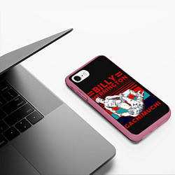 Чехол iPhone 7/8 матовый Гачимучи дерется Gachi, цвет: 3D-малиновый — фото 2