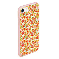 Чехол iPhone 7/8 матовый Пицца Pizza, цвет: 3D-светло-розовый — фото 2