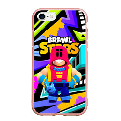 Чехол iPhone 7/8 матовый GROM BRAWL STARS ГРОМ БРАВЛЫ, цвет: 3D-светло-розовый