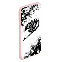 Чехол iPhone 7/8 матовый ХВОСТ ФЕИ ЧЁРНЫЙ СИМВОЛ FAIRY TAIL BLACK, цвет: 3D-светло-розовый — фото 2