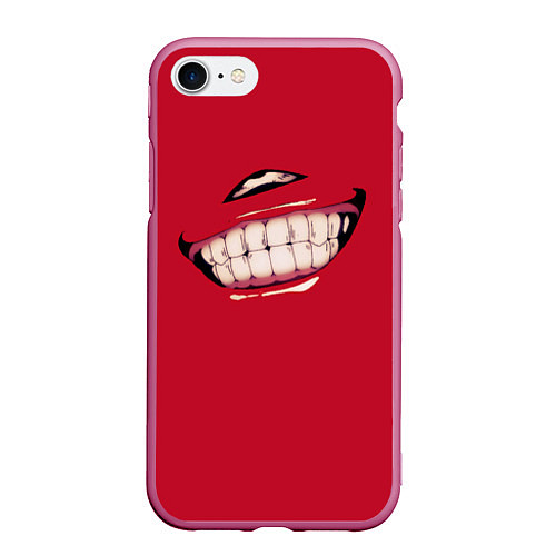 Чехол iPhone 7/8 матовый Sukunas Smile / 3D-Малиновый – фото 1