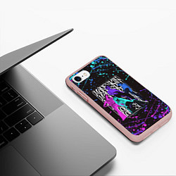 Чехол iPhone 7/8 матовый MANESKIN СОСТАВ, БРЫЗГИ КРАСКИ, цвет: 3D-светло-розовый — фото 2