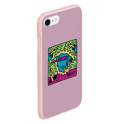 Чехол iPhone 7/8 матовый Mr Beast Drawing Full Print, цвет: 3D-светло-розовый — фото 2
