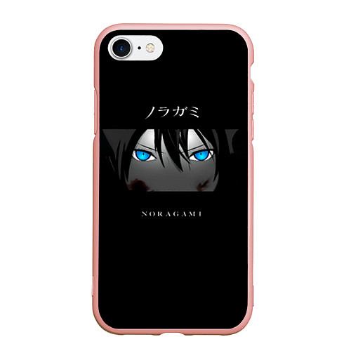 Чехол iPhone 7/8 матовый Взгляд Ято Noragami / 3D-Светло-розовый – фото 1