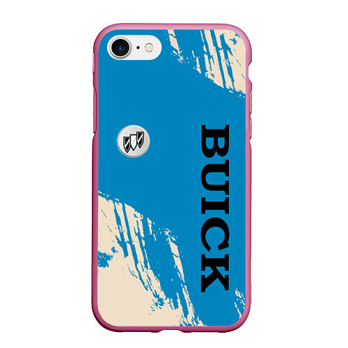 Чехол iPhone 7/8 матовый Buick Logo emblem / 3D-Малиновый – фото 1