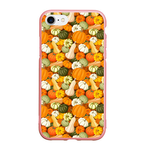 Чехол iPhone 7/8 матовый Тыквы Pumpkin / 3D-Баблгам – фото 1