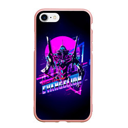 Чехол iPhone 7/8 матовый Ева 01 - Neon Genesis Evangelion, цвет: 3D-светло-розовый