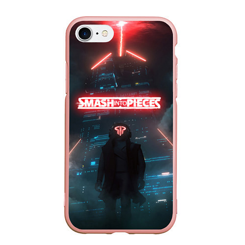 Чехол iPhone 7/8 матовый Smash Into Pieces Big Bang Neon man / 3D-Светло-розовый – фото 1