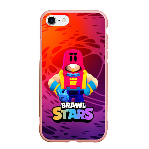 Чехол iPhone 7/8 матовый GROM ИЗ ИГРЫ BRAWL STARS / 3D-Светло-розовый – фото 1