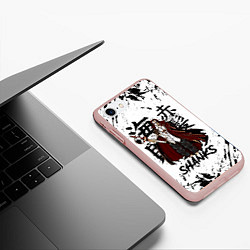 Чехол iPhone 7/8 матовый SHANKS ONE PIECE, цвет: 3D-светло-розовый — фото 2