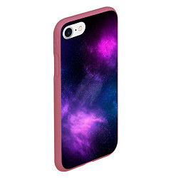 Чехол iPhone 7/8 матовый Космос Galaxy, цвет: 3D-малиновый — фото 2