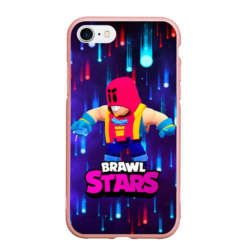 Чехол iPhone 7/8 матовый GROM BRAWL STARS ГРОМ БРАВЛ СТАРС / 3D-Светло-розовый – фото 1