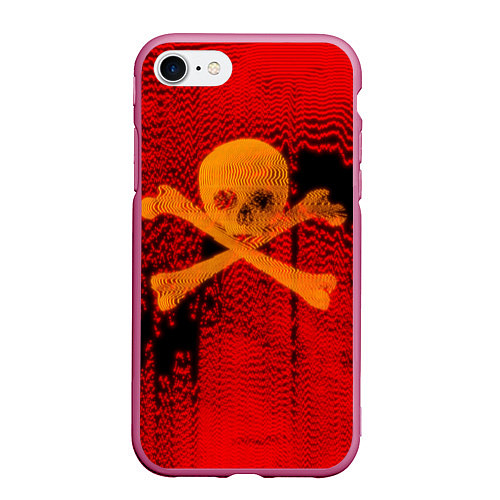 Чехол iPhone 7/8 матовый Пиратский шум / 3D-Малиновый – фото 1