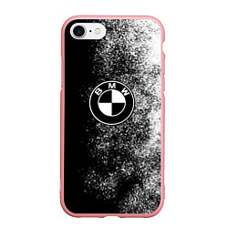 Чехол iPhone 7/8 матовый BMW ЧБ Логотип