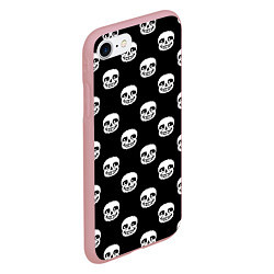 Чехол iPhone 7/8 матовый UNDERTALE SANS SKULL FACE PATTERN УЗОР, цвет: 3D-баблгам — фото 2