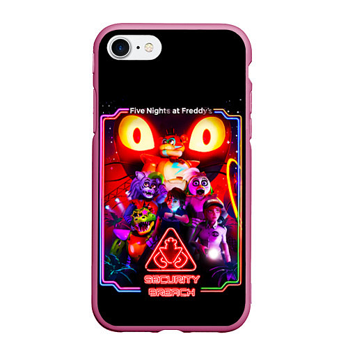 Чехол iPhone 7/8 матовый Five nights at freddys security breach / 3D-Малиновый – фото 1