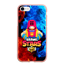 Чехол iPhone 7/8 матовый BRAWL STARS GROM БРАВЛ СТАРС ГРОМ, цвет: 3D-светло-розовый