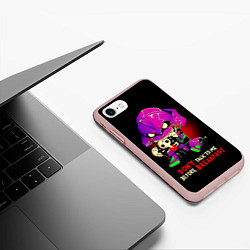 Чехол iPhone 7/8 матовый DONT TALK TO ME BEFORE BREAKFAST - Evangelion, цвет: 3D-светло-розовый — фото 2