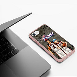 Чехол iPhone 7/8 матовый Kuroko no Basket, Kagami Taiga Kuroko Tetsuya, цвет: 3D-светло-розовый — фото 2