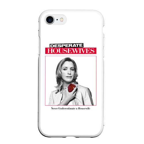 Чехол iPhone 7/8 матовый Desperate Housewives - Felicity Huffman / 3D-Белый – фото 1