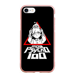 Чехол iPhone 7/8 матовый Mob Psycho 100 Кагеяма и Ямочки, цвет: 3D-светло-розовый