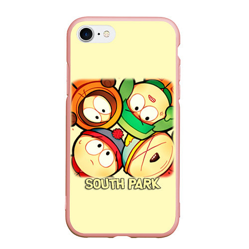 Чехол iPhone 7/8 матовый Персонажи Южный парк South Park / 3D-Светло-розовый – фото 1