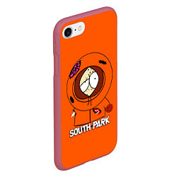 Чехол iPhone 7/8 матовый South Park - Южный парк Кенни, цвет: 3D-малиновый — фото 2