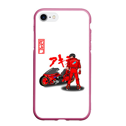 Чехол iPhone 7/8 матовый Эпичный Сётаро - Akira / 3D-Малиновый – фото 1