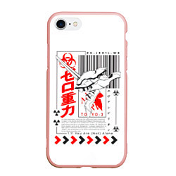 Чехол iPhone 7/8 матовый Neon Genesis Evangelion - Модуль 01, цвет: 3D-светло-розовый