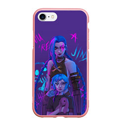 Чехол iPhone 7/8 матовый Arcane League Of Legends JINX, цвет: 3D-баблгам