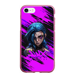 Чехол iPhone 7/8 матовый Arcane League Of Legends JINX ДЖИНКС, цвет: 3D-малиновый