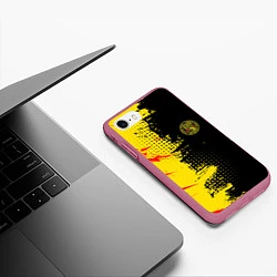 Чехол iPhone 7/8 матовый Кобра Кай Cobra Kai, цвет: 3D-малиновый — фото 2